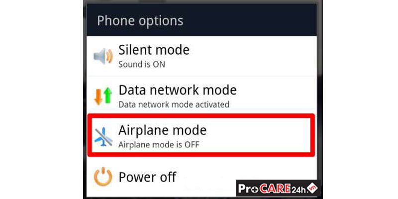 Sửa điện thoại mất sóng liên tục bằng cách tắt off máy bay