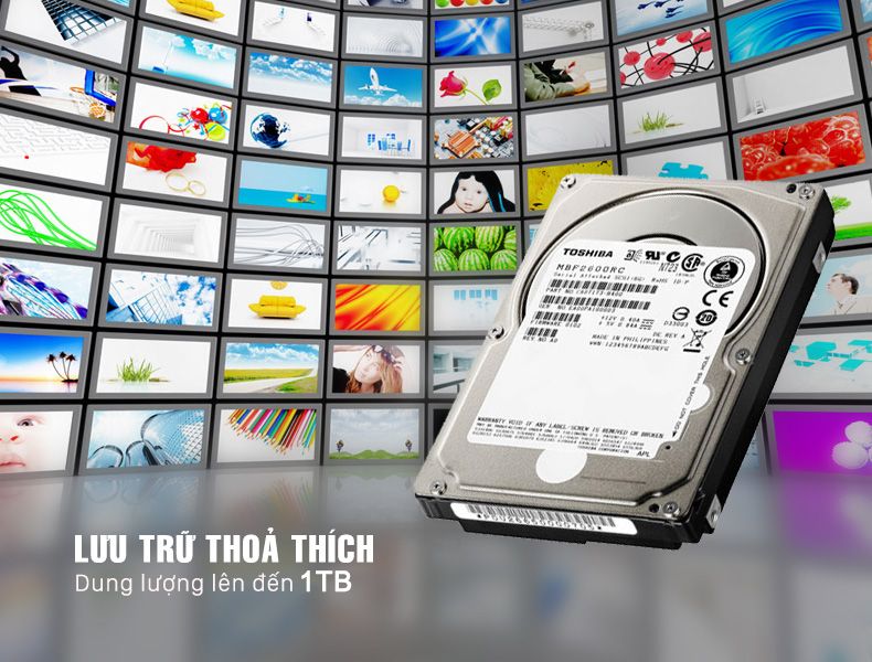 Ổ cứng 2.5" 1TB Toshiba Sata 5400R lưu trữ thỏa thích