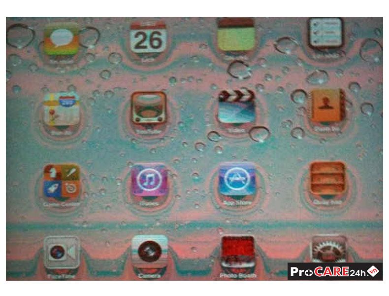 Màn hình iPad bị đổi màu, loạn màu
