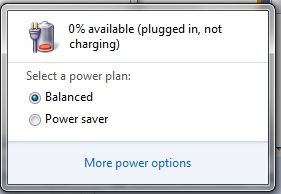 Dấu hiệu báo lỗi pin laptop bị “Plugged in, not charging” 