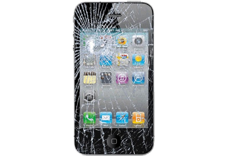 Mặt kính của iPhone 4S bị vở tan tành