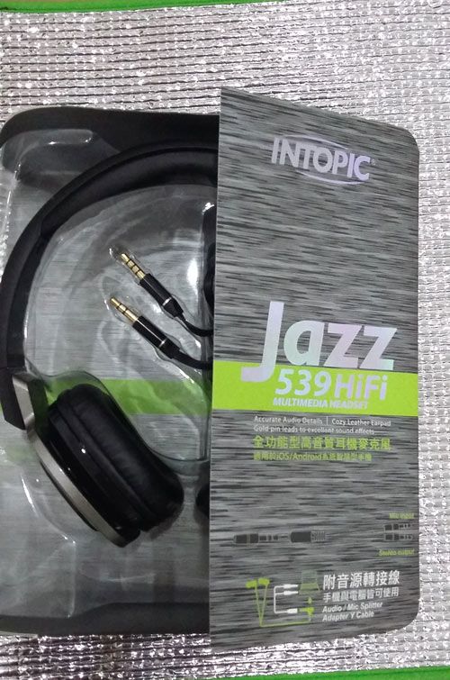 Tai nghe INTOPIC Jazz 539 Hifi trong hộp