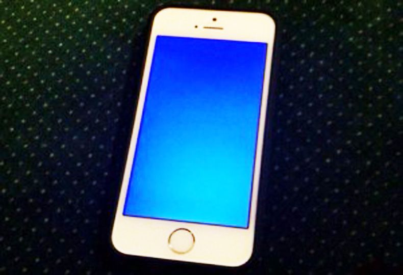 iPhone 5S bị màn hình xanh hình 5